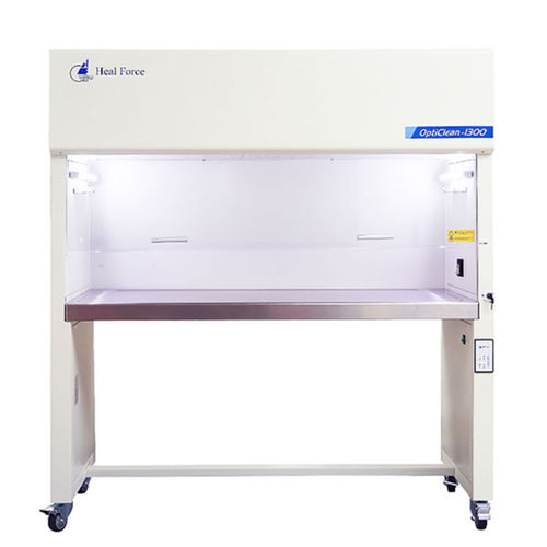 Cabina de limpieza de descontaminación - OptiClean 1300 - Heal Force - de laboratorio / con ruedas / de flujo laminar vertical
