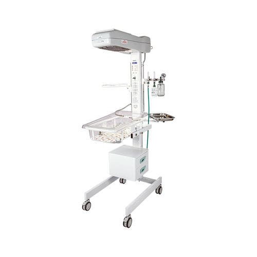Plataforma calentadora para neonatos con almacenamiento - Matrix R - Olidef Medical - con ruedas