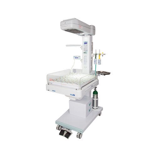 Mesa de reanimación neonatal con almacenamiento - Matrix SC - Olidef Medical - con botella de oxigeno / con ruedas / con altura regulable