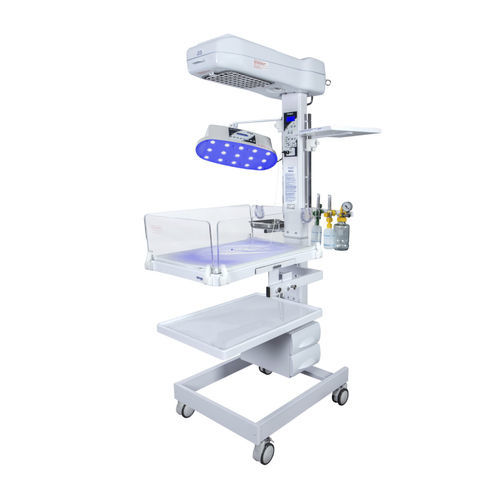 Plataforma calentadora para neonatos con almacenamiento - Matrix R  - Olidef Medical - con lámpara de fototerapia / con ruedas