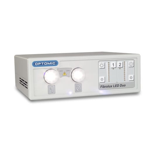 Fuente de luz para endoscopio - Fibrolux LED DUO - OPTOMIC - para microscopio / LED / fría