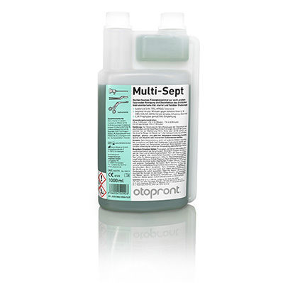 Detergente líquido - Multi-Sept - Otopront - 1000 mL / para instrumentos médicos / para endoscopios
