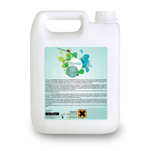 Detergente con ácido - BIOMOP® - OXY'PHARM - líquido / alcohol / peróxido de hidrógeno