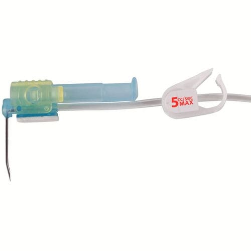 Aguja de inyección de producto de contraste - PPS® CT - Perouse Medical - de Huber / de seguridad