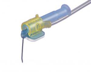 Aguja de inyección de producto de contraste - POLYPERF® Safe - Perouse Medical - de Huber / de seguridad