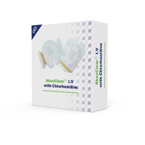 Fijador de catéter para catéter intravenoso - AbsoClear® - Pharmaplast - en brazo / adhesivo