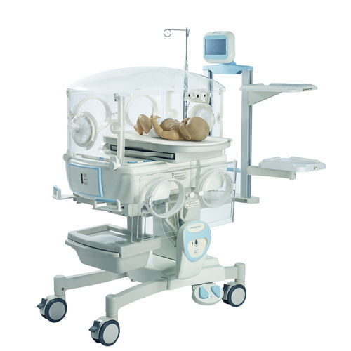 Incubadora neonatal con ruedas - INC 200 - Phoenix Medical Systems  - de altura variable / Trendelenburg / con monitor