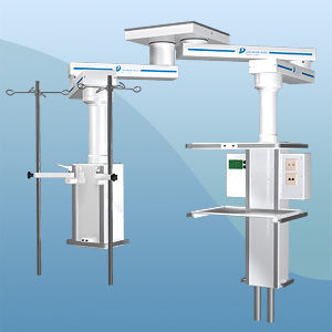Brazo doble de distribución de techo - Tandem  - Pneumatik Berlin - para cuidados intensivos / de anestesia / para quirófano