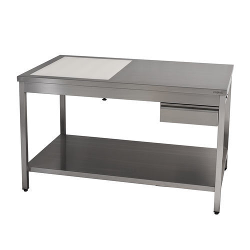 Mesa de inspección de ropa - PROHS - rectangular / de acero inoxidable / con cajones