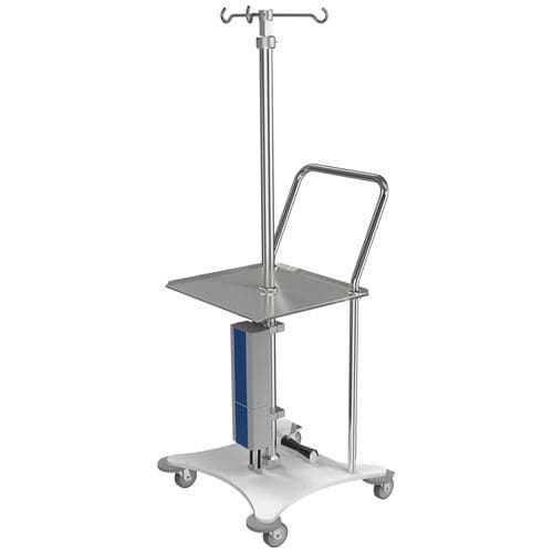 Portasueros eléctrico - I-U02237 - provita medical - con ruedas / 3 ganchos / de acero inoxidable