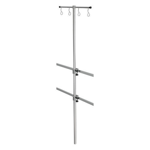Portasueros de pared - I0001502 - provita medical - en riel / 4 ganchos / de acero inoxidable