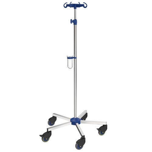 Portasueros con ruedas - I-N42221 - provita medical - 4 ganchos / para cama / de altura variable
