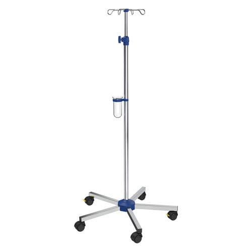 Portasueros con ruedas - I-N41223 - provita medical - 4 ganchos / para cama / de altura variable