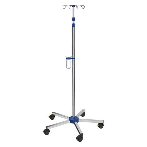Portasueros con ruedas - I-N41213 - provita medical - 4 ganchos / para cama / de altura variable