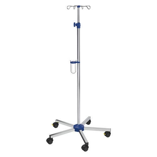 Portasueros con ruedas - I-N41123 - provita medical - 4 ganchos / para cama / de altura variable