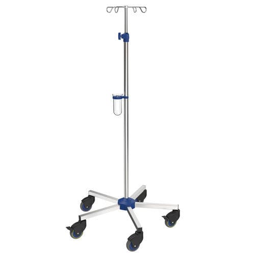 Portasueros con ruedas - I-N42122 - provita medical - 4 ganchos / para cama / de altura variable