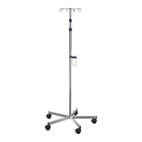 Portasueros con ruedas - I-O11212 - provita medical - 4 ganchos / de acero inoxidable / para cama