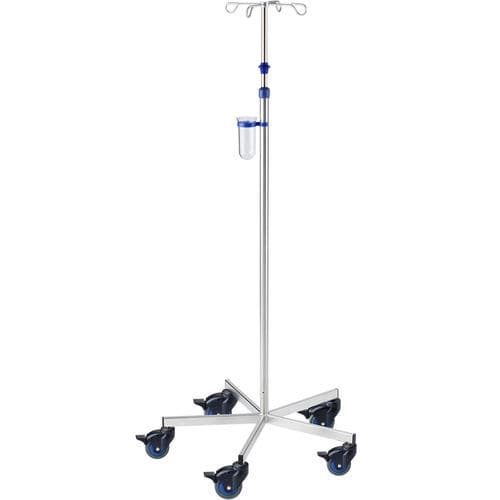Portasueros con ruedas - I-O12212 - provita medical - 4 ganchos / de acero inoxidable / para cama