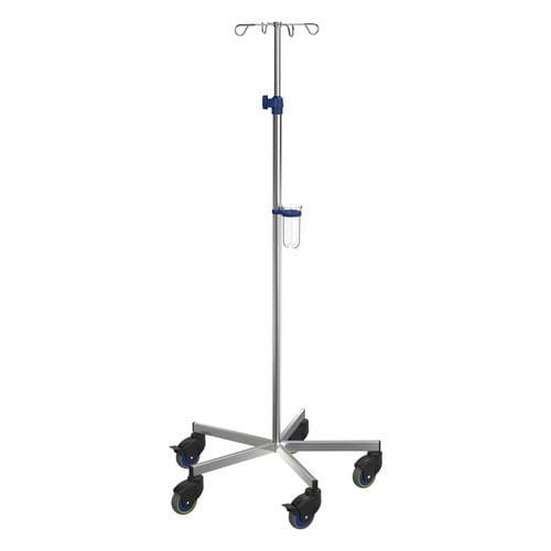 Portasueros con ruedas - I-O12222 - provita medical - 4 ganchos / de acero inoxidable / para cama