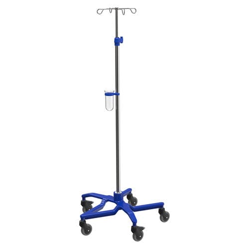 Portasueros con ruedas - I-S12122 - provita medical - 4 ganchos / de acero inoxidable / de altura variable