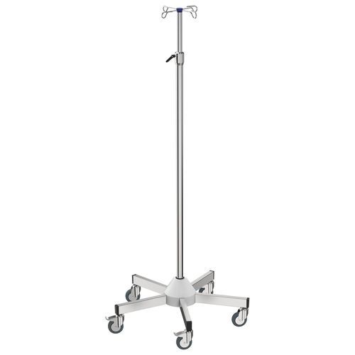Portasueros con ruedas - I-D03123 - provita medical - 4 ganchos / de acero inoxidable / de altura variable
