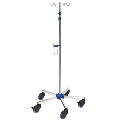 Portasueros con ruedas - I-N12212 - provita medical - 4 ganchos / telescópico / de acero inoxidable