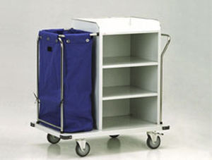 Carro para bolsas para ropa limpia - 35302 A, 35302 B - Mega Andalan Kalasan - para ropa sucia / médico / con estante