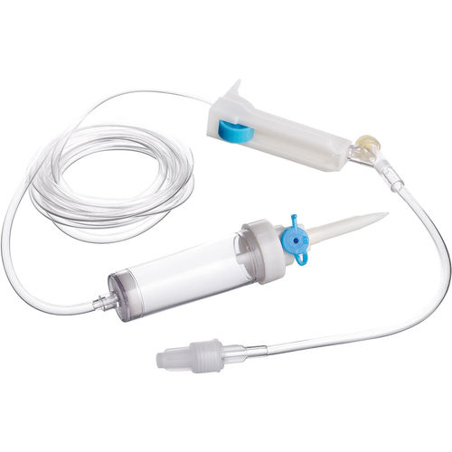 Set de perfusión policloruro de vinilo - DEF4BLL - Rays  - con cámara de goteo / con grifo / con filtro para prevenir la contaminación de partículas