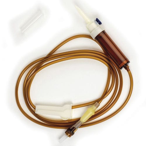 Set de perfusión policloruro de vinilo - DEF4LLGBFP - Rays  - con cámara de goteo / con grifo / con conector en Y