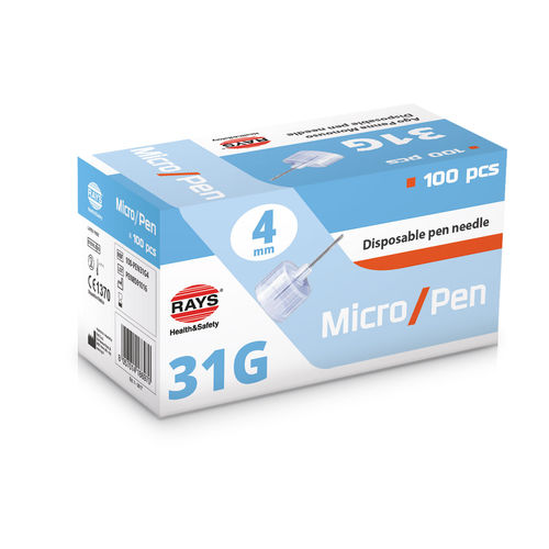 Aguja de inyección de insulina - 100-PEN31G4 - Rays  - estériles / tipo bolígrafo / 31G