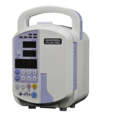 Bomba de infusión 1 vía - FLUX 100 - RGB Medical Devices - volumétrica / portátil
