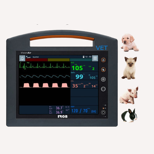 Monitor multiparamétrico portátil - VisionAir VET - RGB Medical Devices - ECG / RESP / TEMP