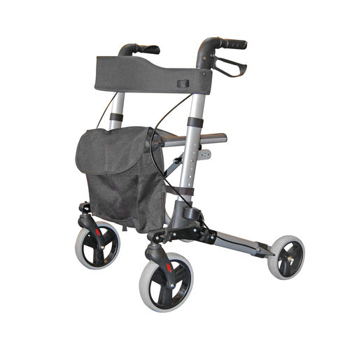 Andador con ruedas con 4 ruedas - 2465  - Roma Medical Aids  - con asiento / de altura regulable / plegable