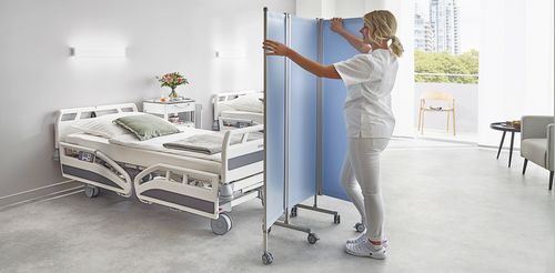 Biombo médico móvil - RBP - Ropimex R. Opel  - plegable / de habitación de hospital / antibacterias