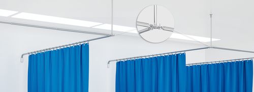 Biombo médico telescópico - RTH - Ropimex R. Opel  - lavable / antibacterias / reglable