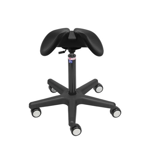 Taburete para consulta médica - LIGHT BASIC - Salli Systems - de altura variable / con ruedas / con forma de silla de montar