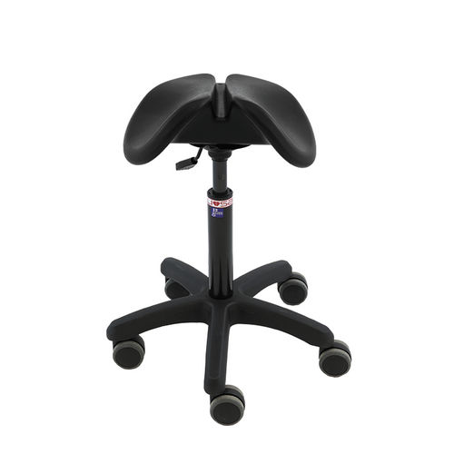 Taburete para consulta médica - SLIM BASIC - Salli Systems - de altura variable / con ruedas / con forma de silla de montar