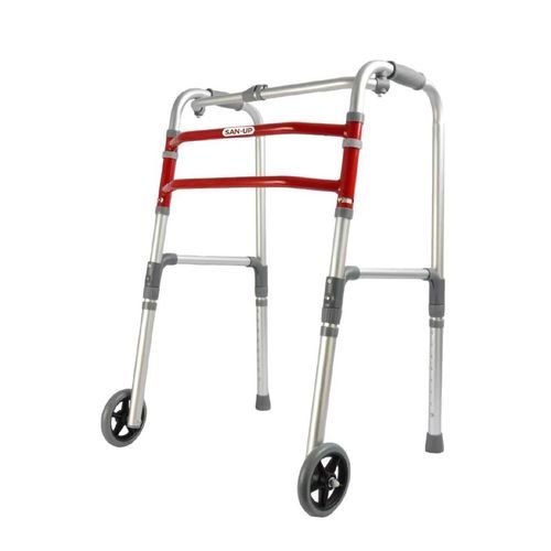 Andador con 2 ruedas - WalkerPlus - SAN UP - plegable / de altura variable