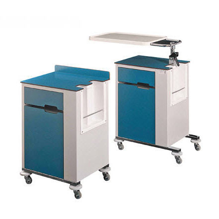 Mesa de cabecera con ruedas - BSC 1 series - Savion Industries - con armario / con bandeja de cama integrada