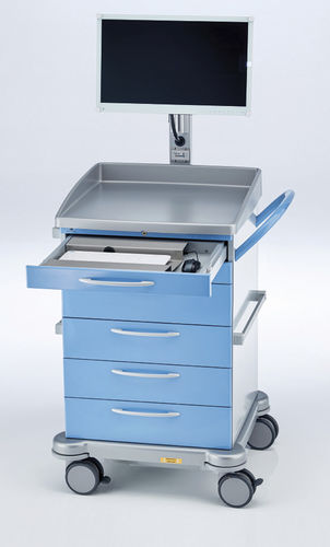 Carro de telemedicina para tablet PC - 260.0043.0 - SCHMITZ medical GmbH - para ordenador portátil / para panel PC / móvil