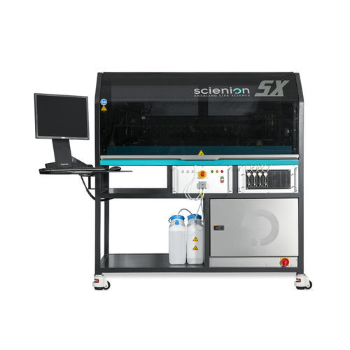 Sistema de automatización de laboratorio de manipuación de líquidos - sciFLEXARRAYER SX - Scienion AG
