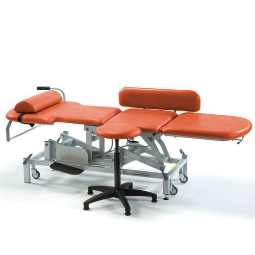 Mesa de exploración para ecocardiografía - SM3590 - SEERS Medical - eléctrica / con respaldo regulable / de altura variable