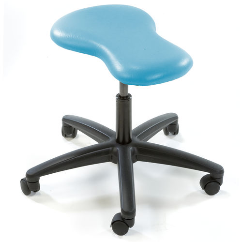 Taburete para centro sanitario - ST6109 - SEERS Medical - de altura variable / con ruedas / negro