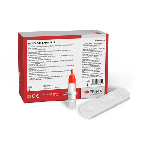 Prueba rápida de sangre oculta en heces - 800040IP-20P - SENTINEL DIAGNOSTICS - de heces / inmunocromatográfica / de tipo cassette