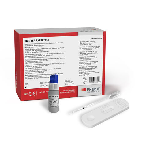 Prueba rápida de anemia - 800025IP-20P - SENTINEL DIAGNOSTICS - de ferritina / de hierro / de sangre