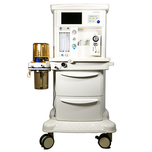 Estación de anestesia en carro - CWM-301C - Nanjing Chenwei Medical Equipment Co.,Ltd - con monitorización respiratoria / con ventilador / con mezclador electrónico de gases