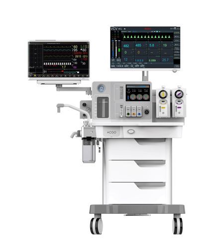 Estación de anestesia neonatal - M9 - Nanjing Chenwei Medical Equipment Co.,Ltd - pediátrica / móvil / con monitorización respiratoria