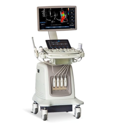 Ecógrafo con soporte - Mirror5 Touch - Landwind Medical - para ecografía polivalente / blanco y negro / doppler-color