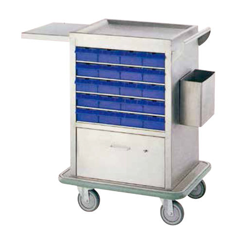 Carro médico - CE-015 - Sigma-Care Development  - de medicamentos / de dispensación de medicamentos / de acero inoxidable