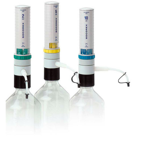 Dispensador sobre frasco de laboratorio - Calibrex™ universal 520 - Socorex Isba - de volumen fijo